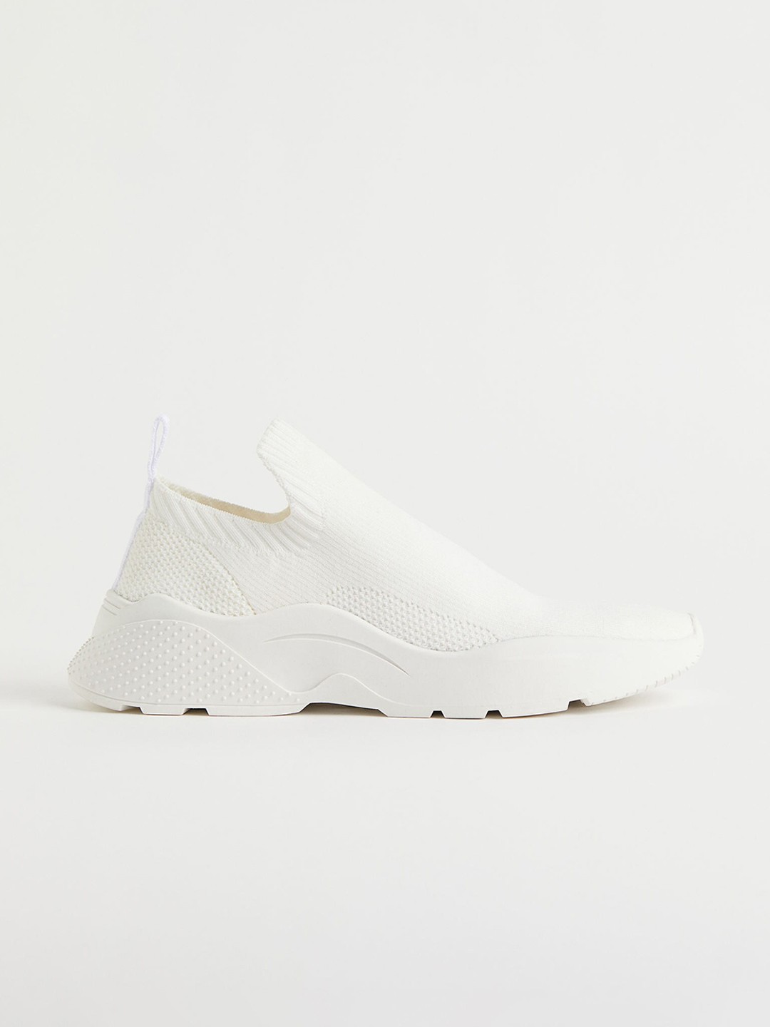 

H&M Women White Fine-Knit Trainers