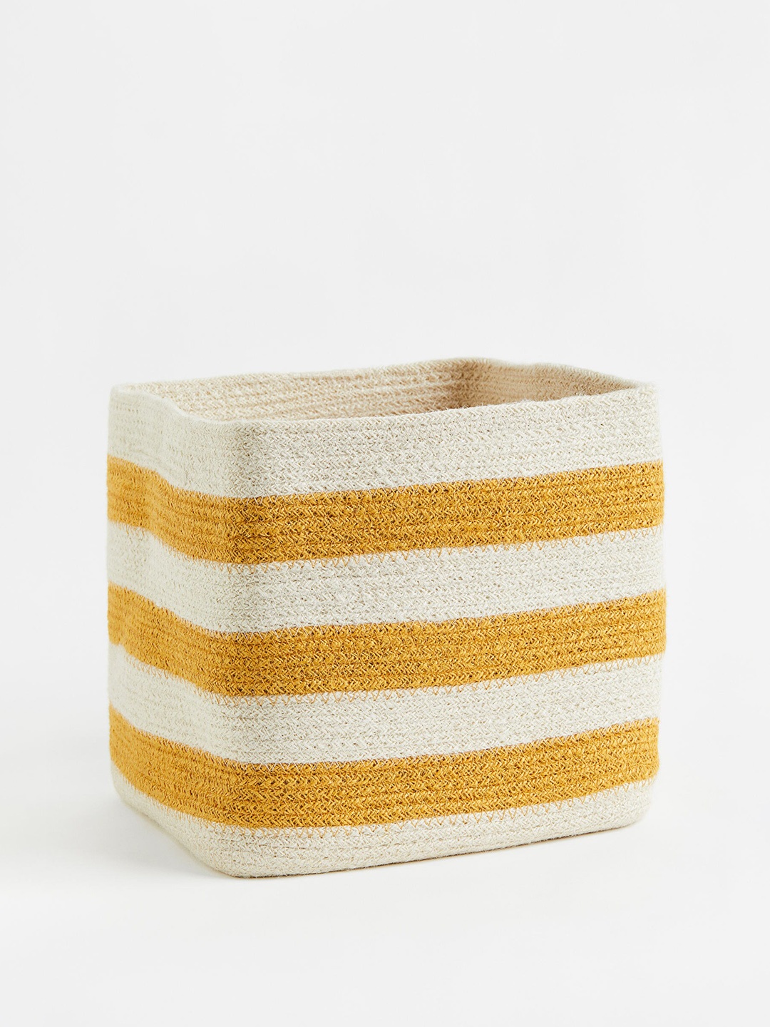 

H&M Yellow & White Jute Storage Basket
