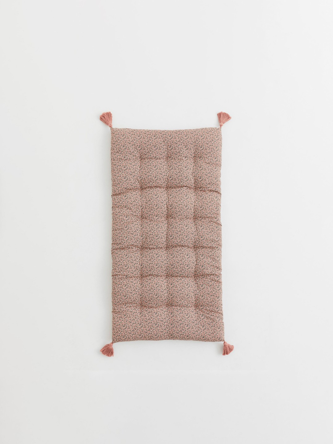 

H&M Pink & Green Rectangular Tasselled Cushion