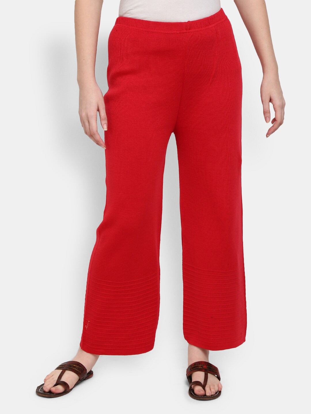 

V-Mart Women Red Ethnic Palazzos