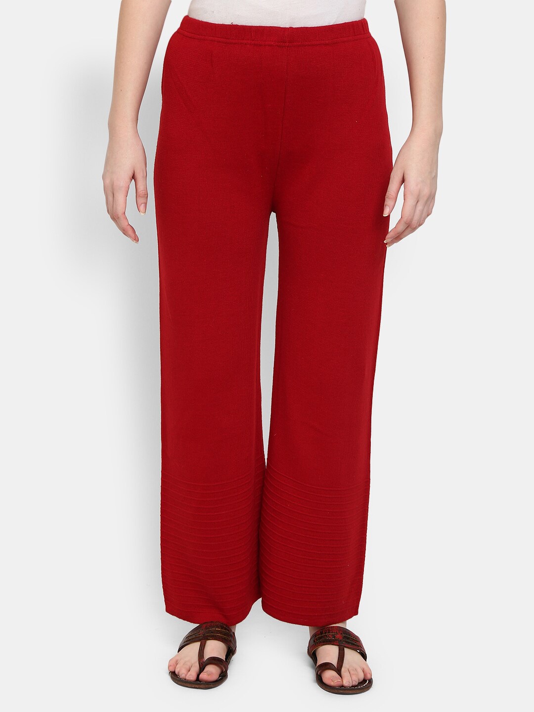 

V-Mart Women Maroon Flared Ethnic Palazzos