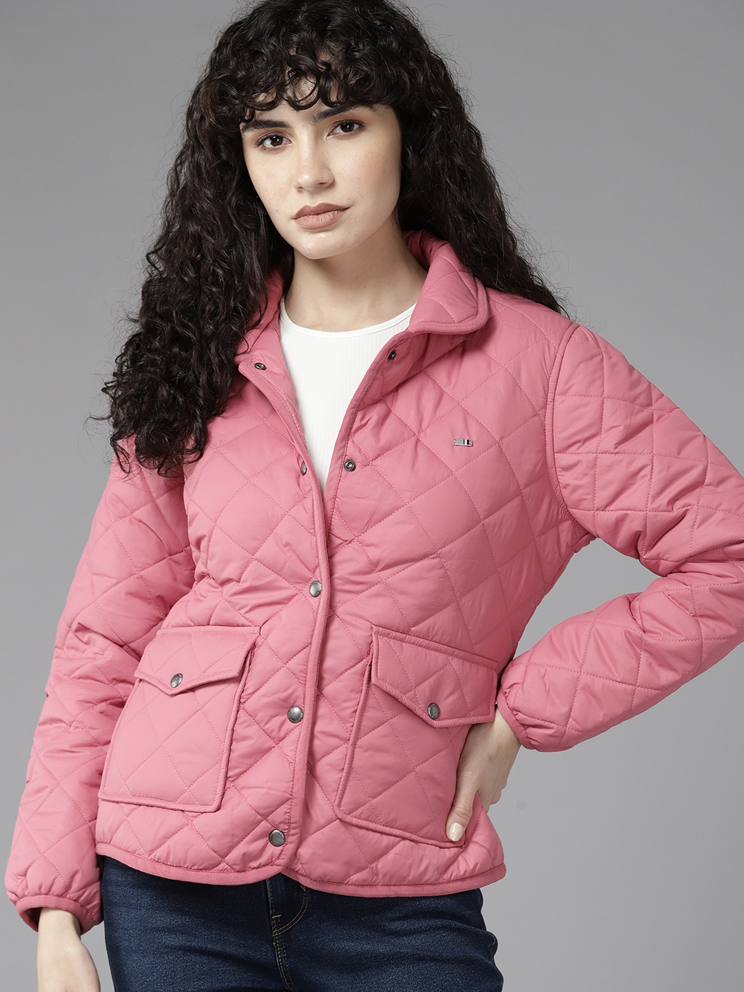 

U S Polo Assn Women Quilted Jacket, Pink