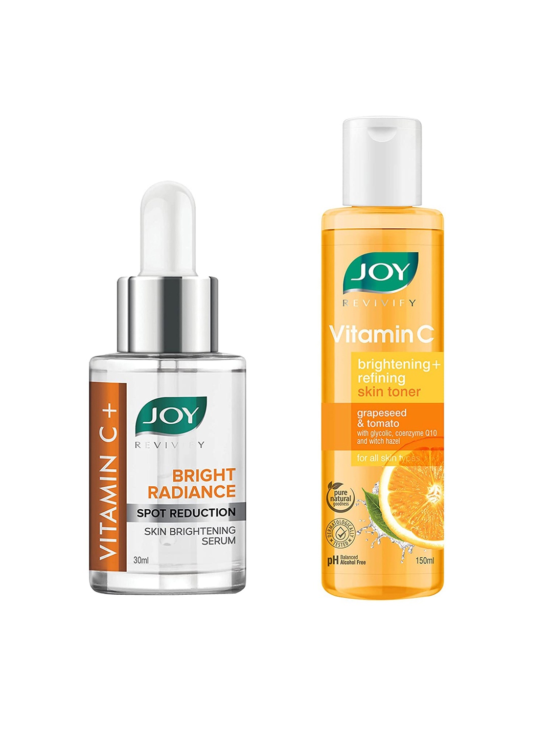 

JOY Revivify Vitamin C+ Skin Care Set - Face Serum 30ml & Face Toner 150ml, White