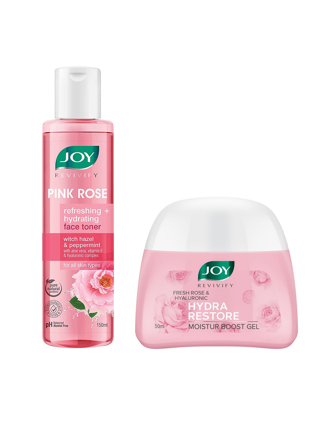 

JOY Set of Revivify Pink Rose Face Toner 150ml+Revivify Fresh Rose & Hyaluronic Gel 50 ml