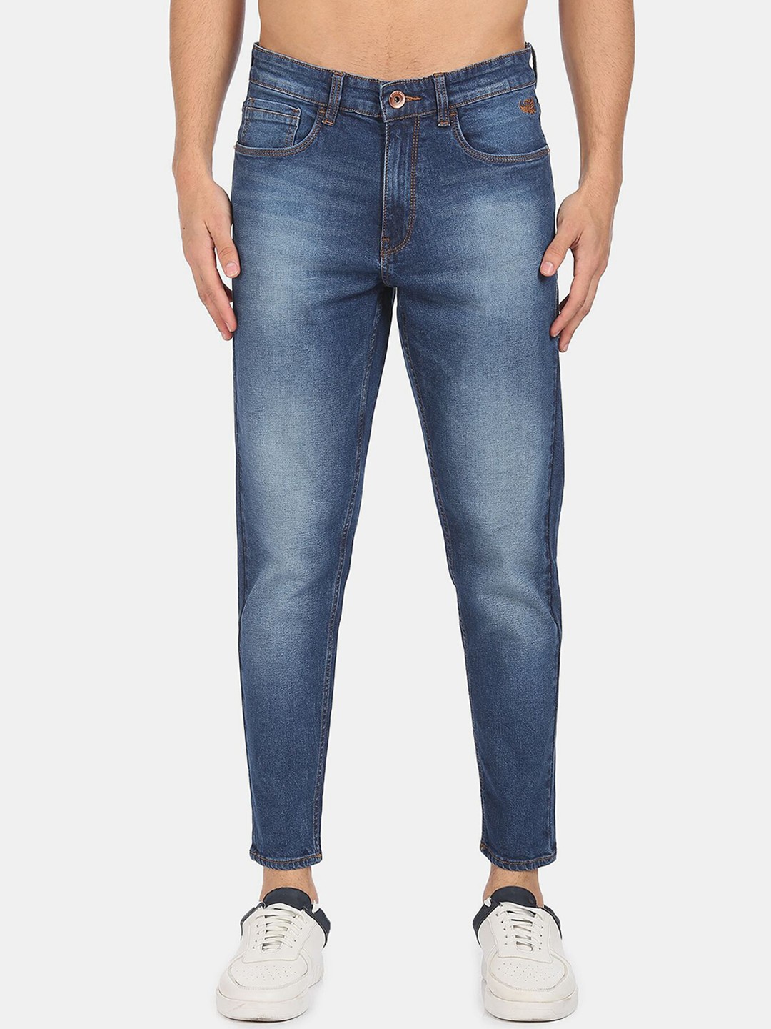 

Flying Machine Men Blue Slim Fit Heavy Fade Stretchable Jeans