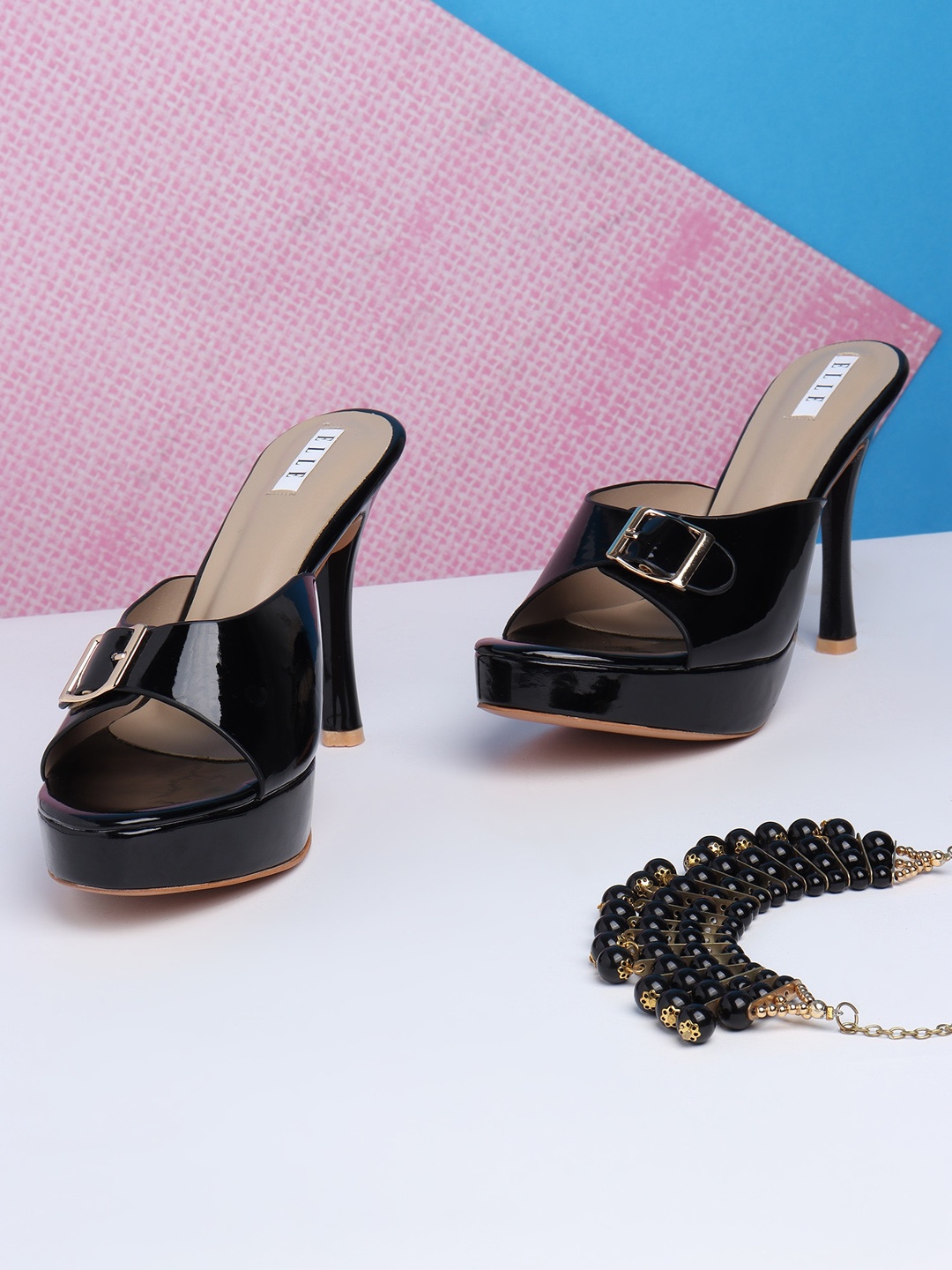 

ELLE Women Black Block Sandals