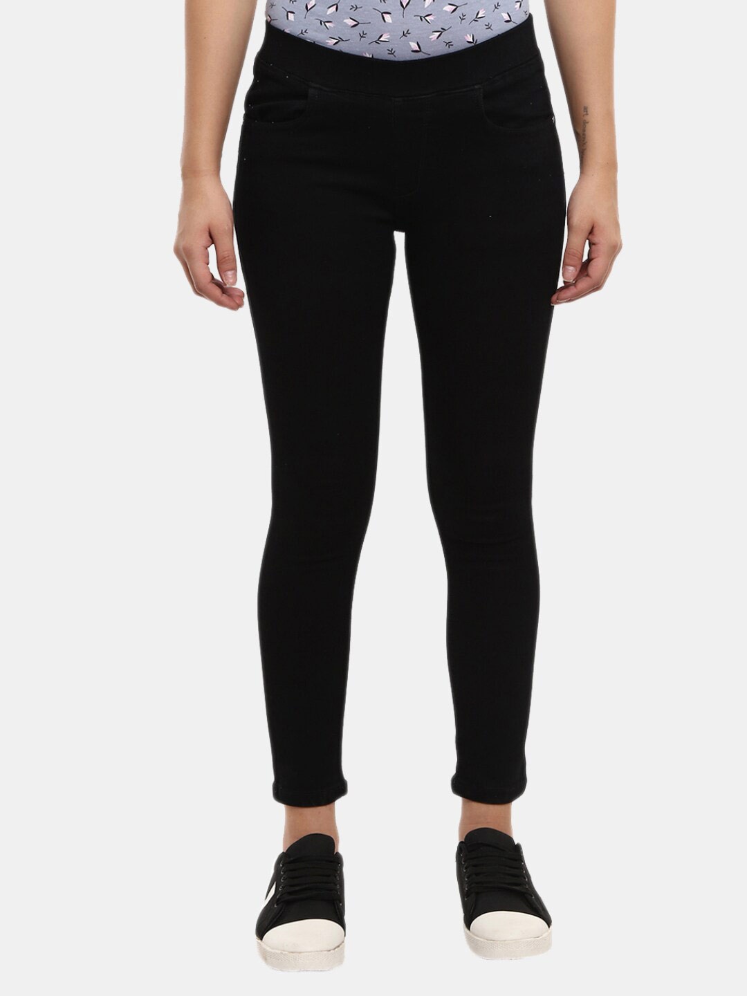 

V-Mart Women Black Solid Denim Jeggings
