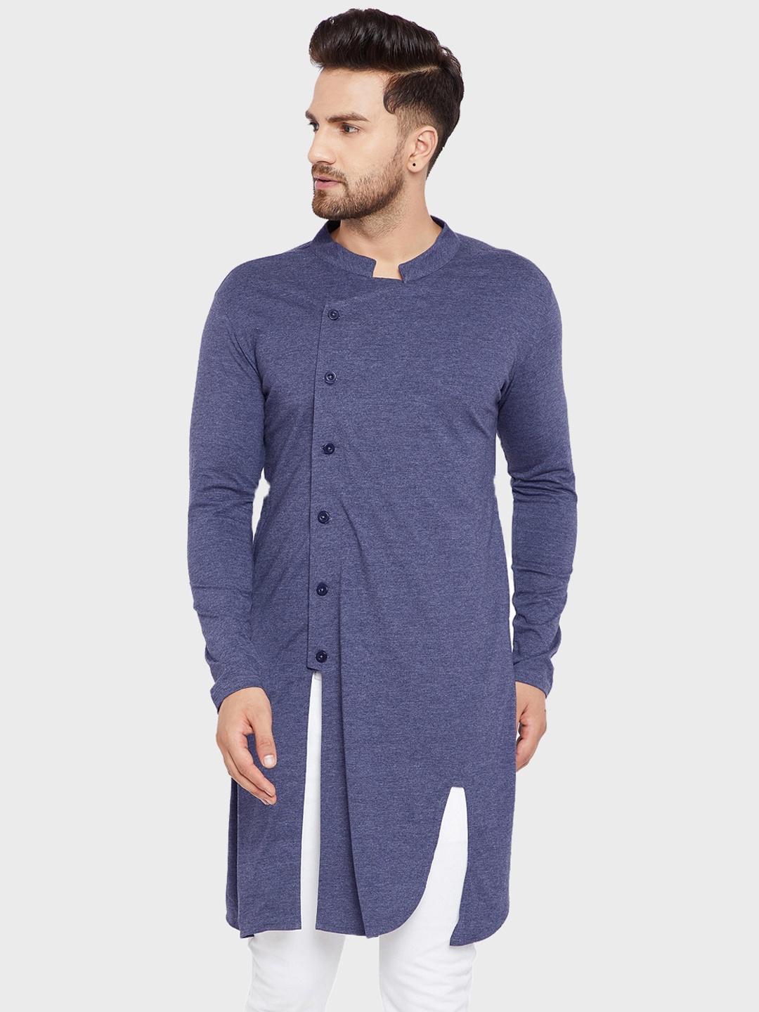 

Hypernation Men Blue Kurta