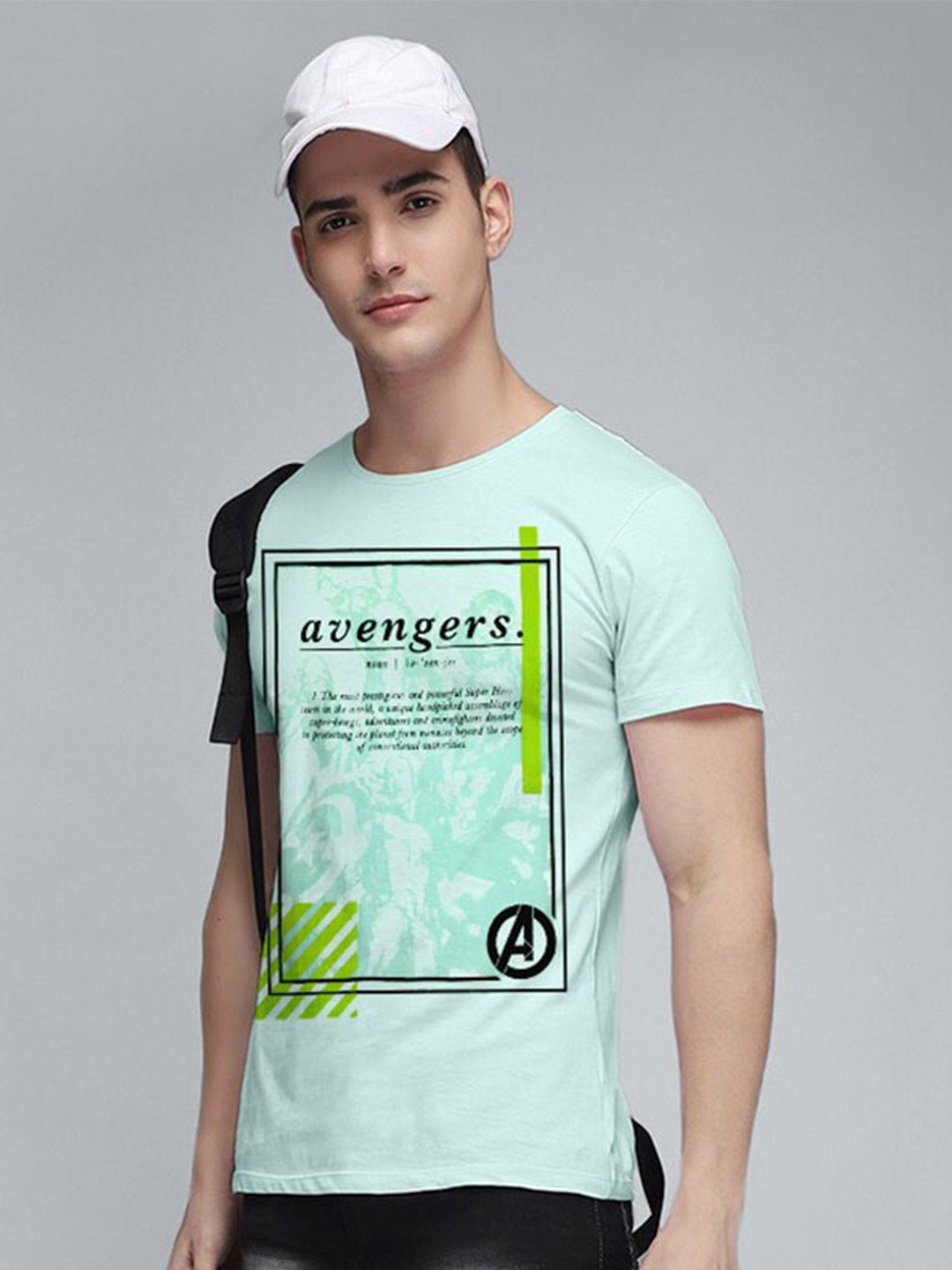 

Free Authority Men Blue Avengers Printed T-shirt