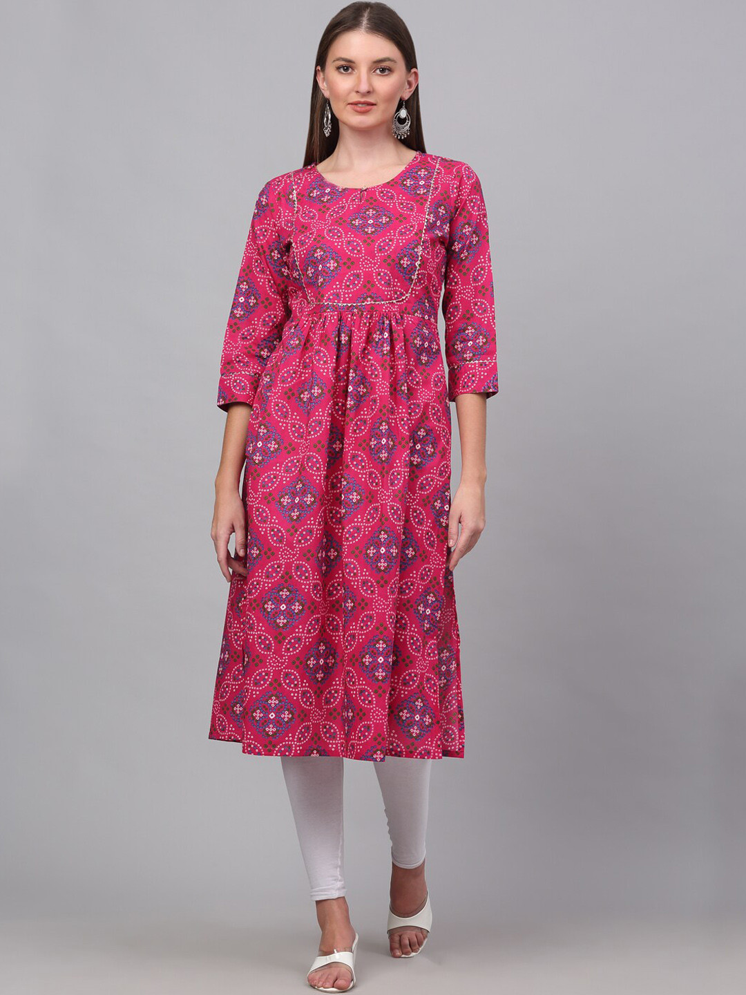 

Assamica Women Ethnic Motifs Printed Kurta, Pink