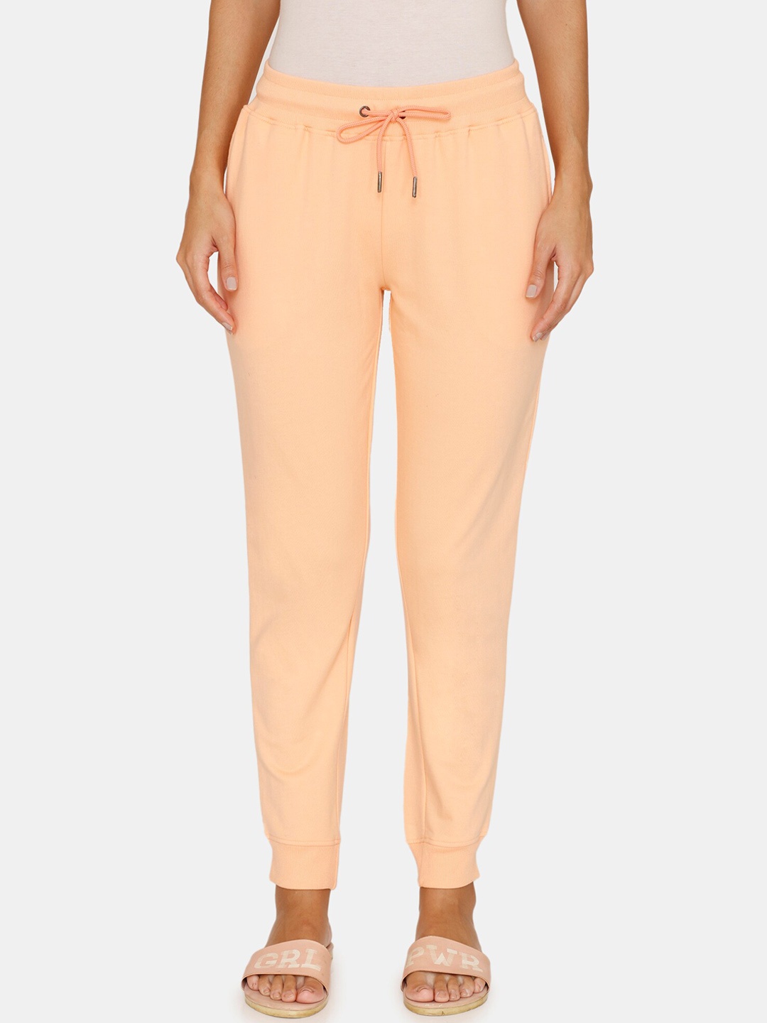 

Zivame Women Peach Solid Lounge Pants