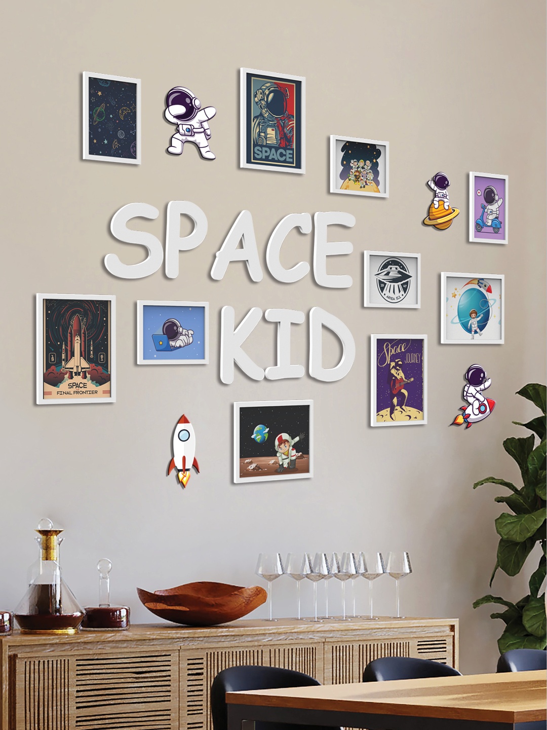

RANDOM White Set of 10 3D Collage Photo Frames