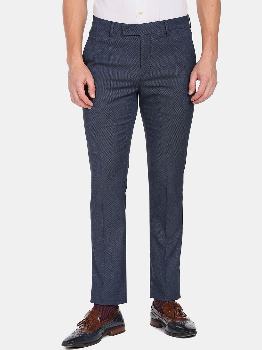 

Arrow Men Navy Blue Formal Trouser