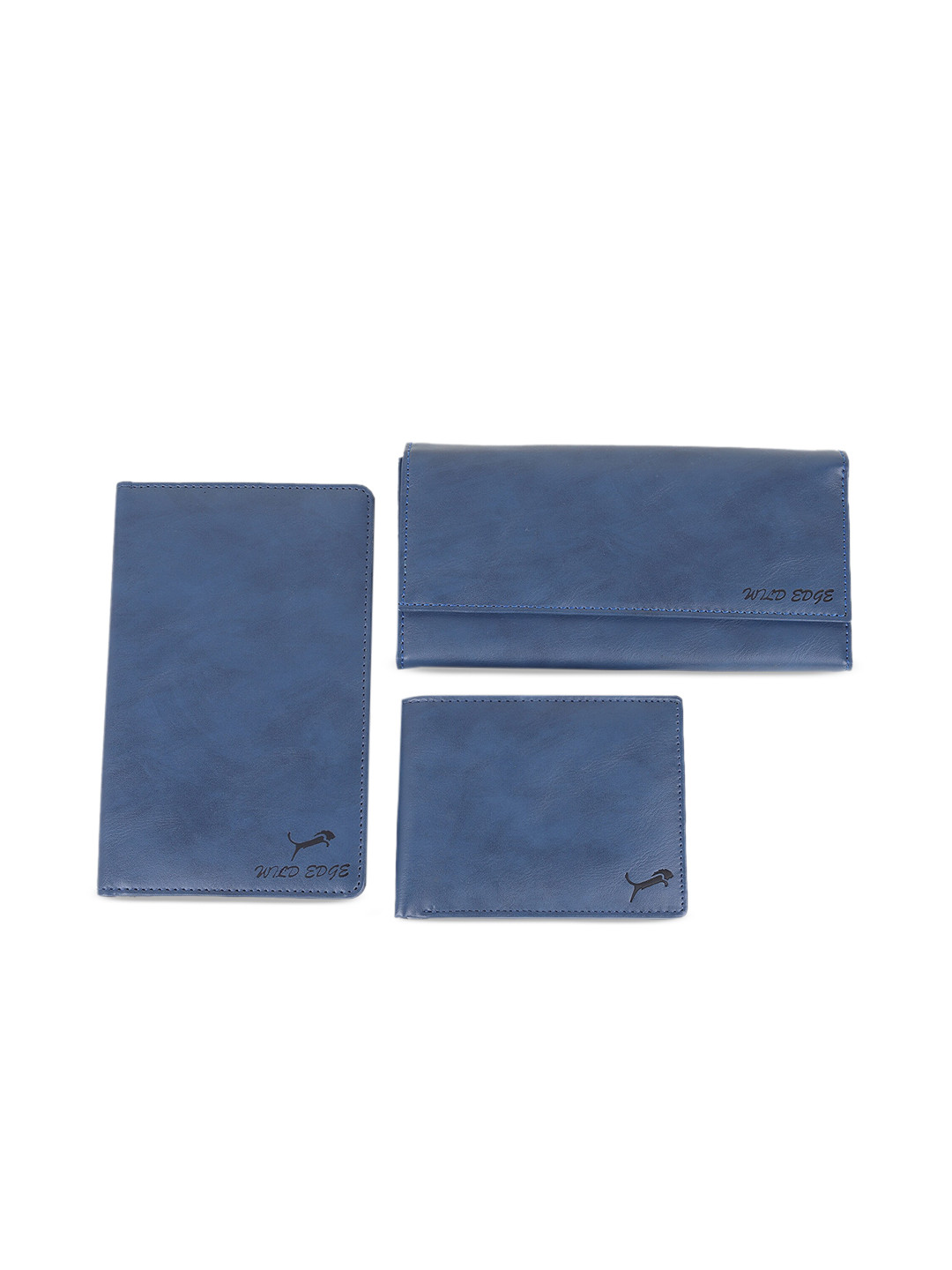 

WILD EDGE Unisex Blue Set Of 3 Wallets COMBO FOAM BLUE WLT/CLTCH/PASS HLDR 11-BLUE
