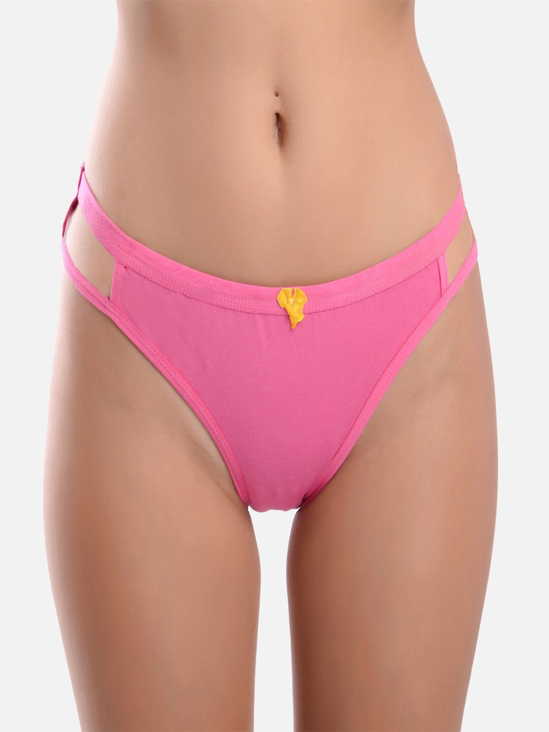 

FIMS Women Pink Solid Cotton Hipster Anti microbial Brief MTR_Brazil_Panty_Pink-Pink