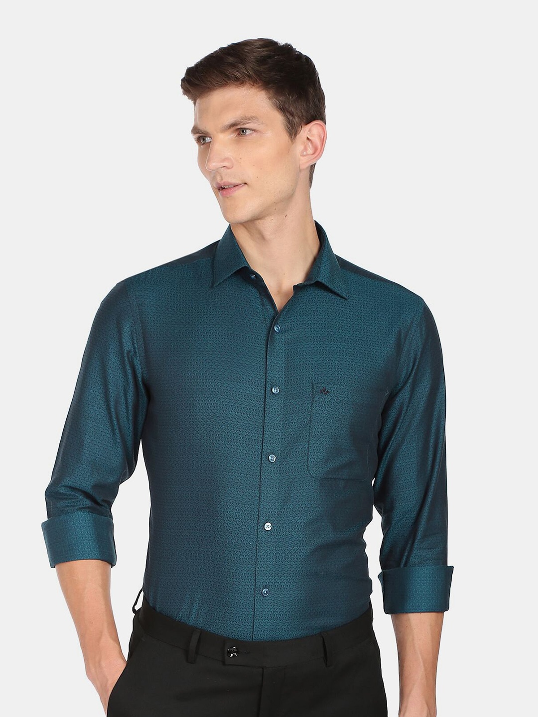 

Arrow Men Regular Fit Cotton Formal Shirt, Teal