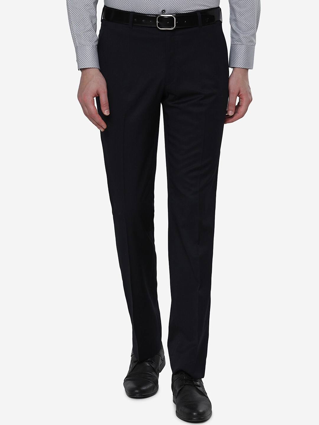 

JADE BLUE Men Formal Trousers, Navy blue