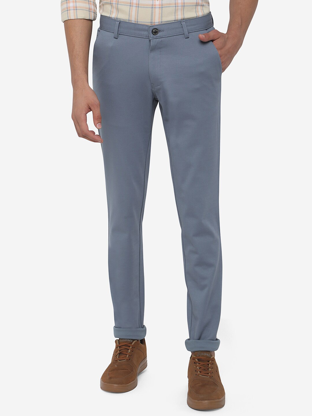 

JADE BLUE Men Slim Fit Casual Chinos Trousers