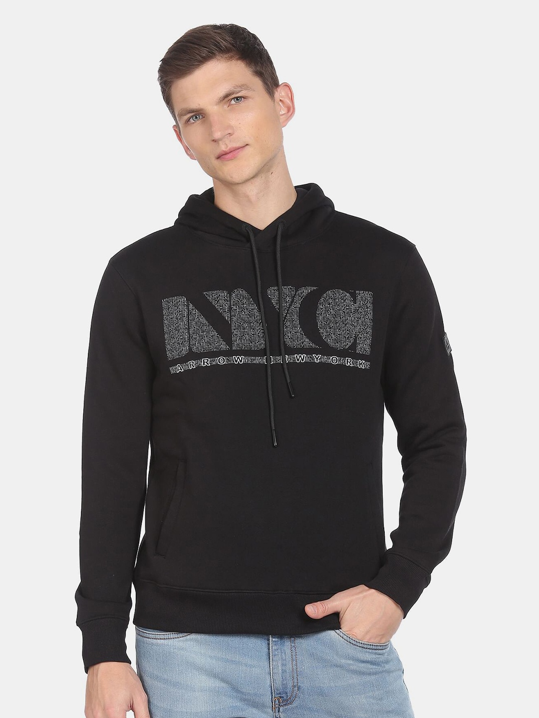 

Arrow New York Men Printed Sweatshirt, Black