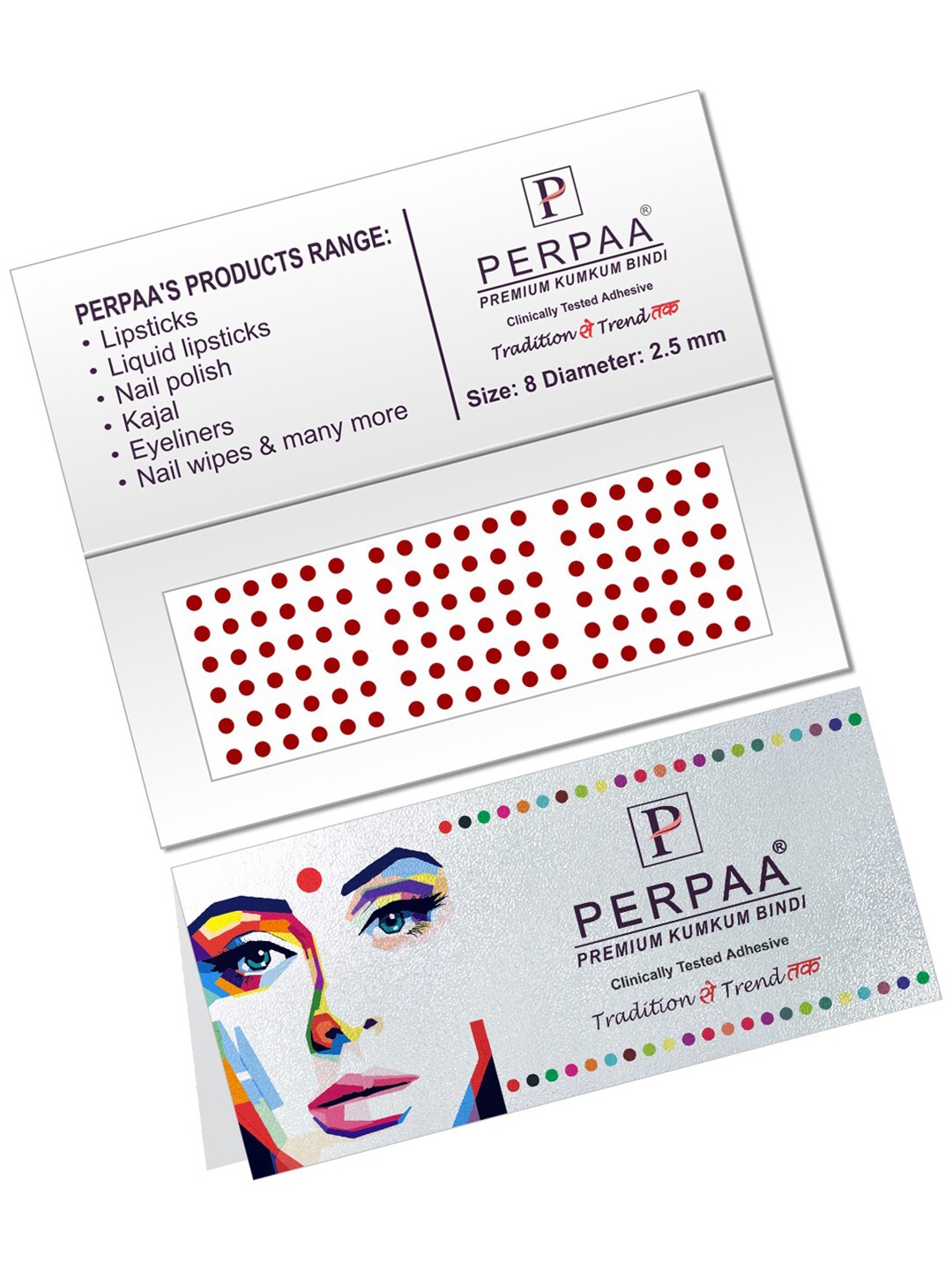 

PERPAA Maroon Velvet Kumkum Bindi Box with 15 Flaps - Size 8