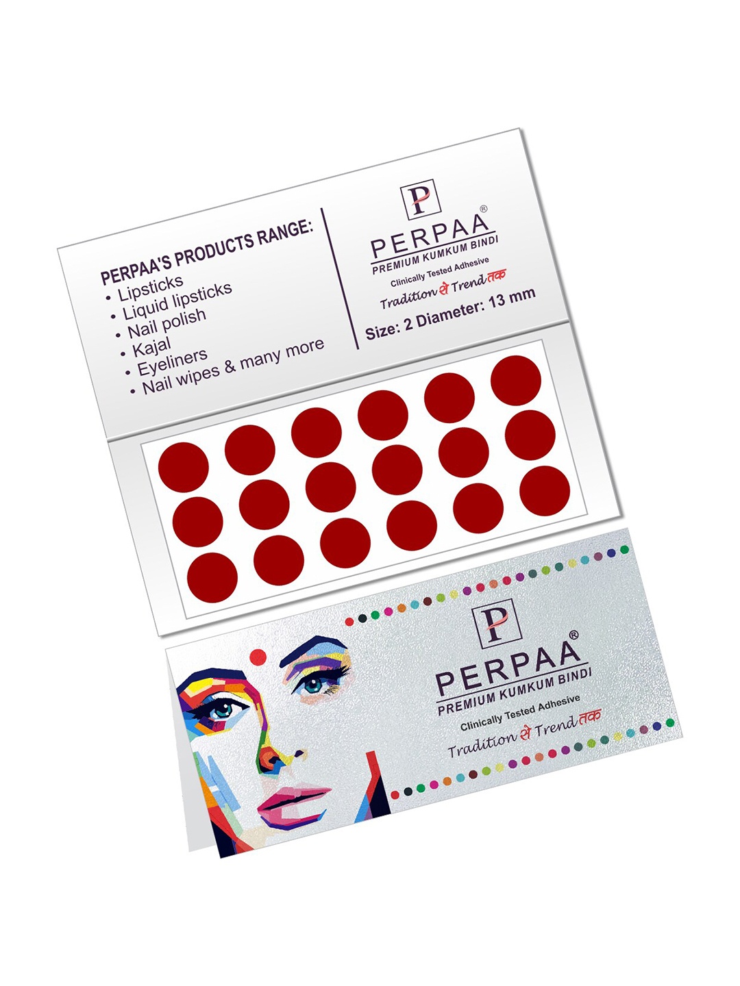 

PERPAA Maroon Velvet Kumkum Bindi Box with 15 Flaps - Size 2