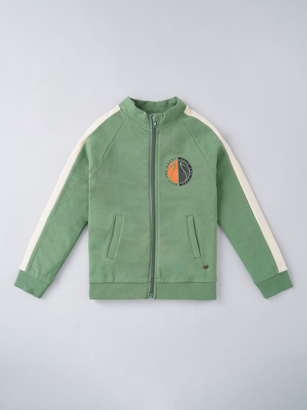 

Ed-a-Mamma Boys Olive Green Cream-Coloured Sustainable Tailored Jacket