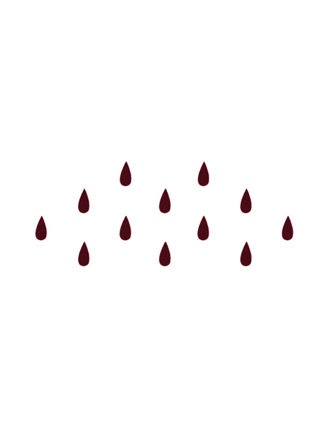 

Comet Busters 12 Pcs Reusable Teardrop-Shaped Designer Bindis - Maroon