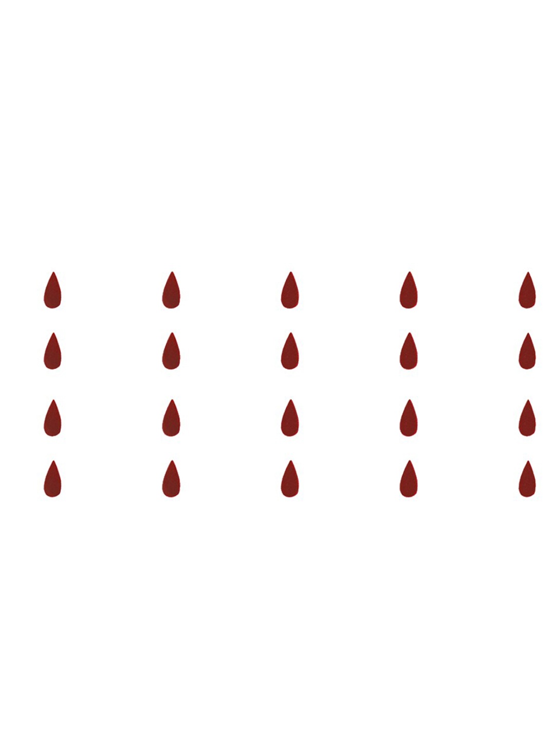 

Comet Busters 20 Pcs Reusable Teardrop-Shaped Designer Bindis - Maroon