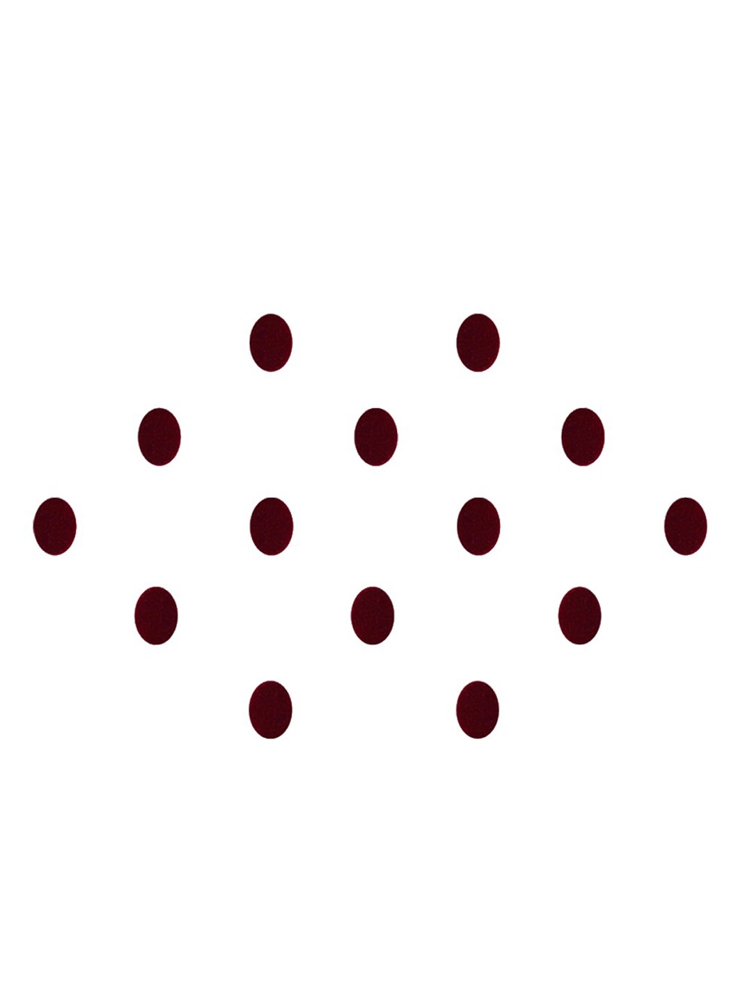 

Comet Busters 14 Pcs Reusable Oval Designer Bindis - Maroon