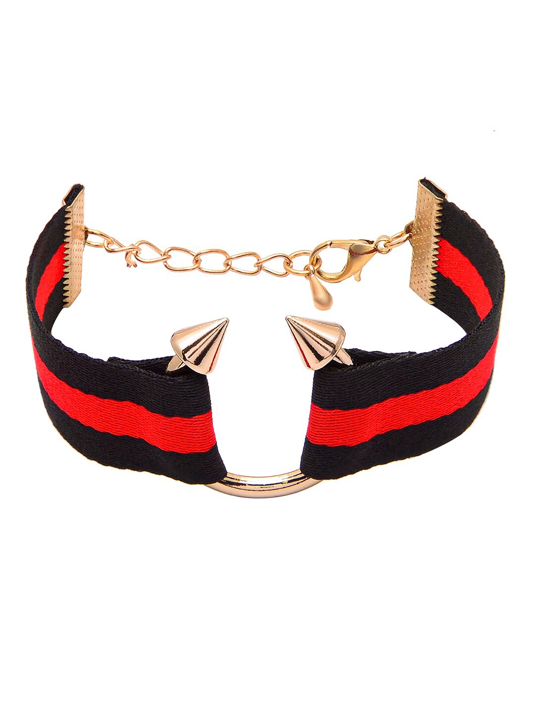 

Shining Jewel - By Shivansh Women Black & Red Link Bracelet