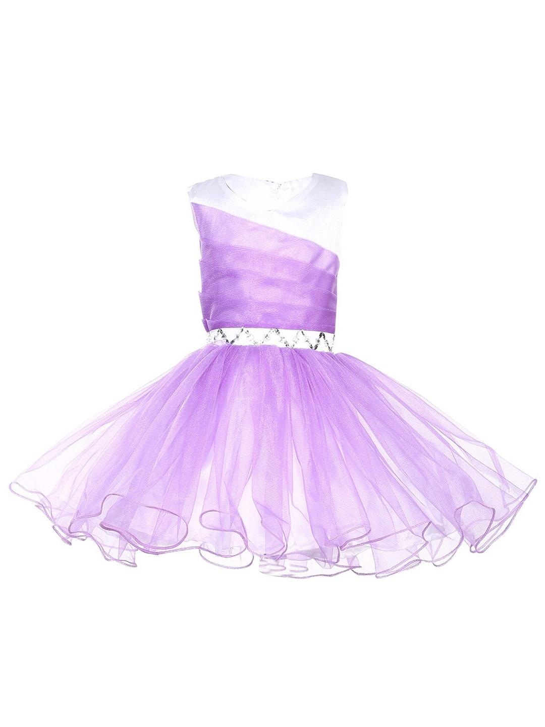 

Samsara Couture Purple Fit and Flare Net Dress