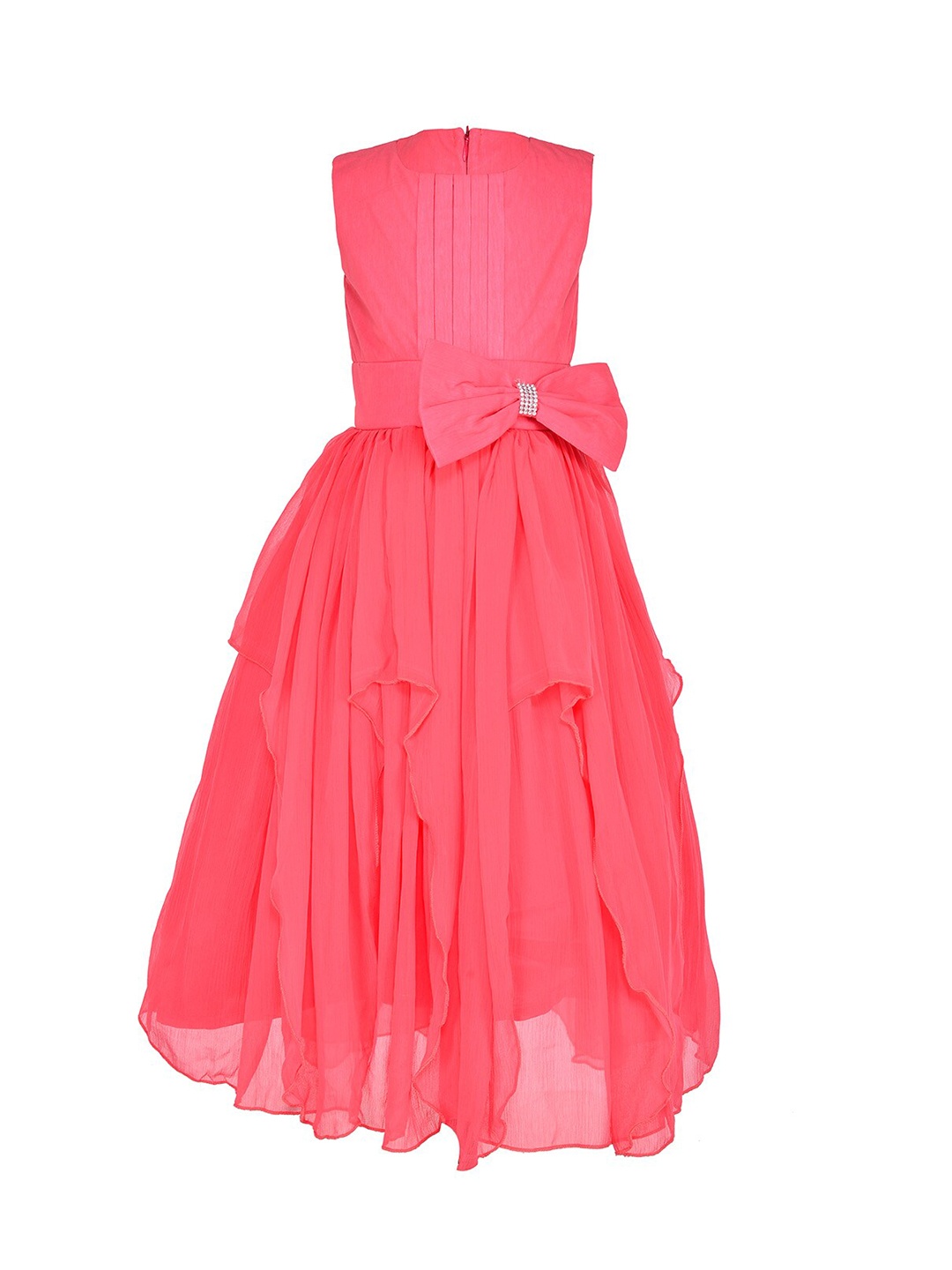 

Samsara Couture Pink Fit and Flare Maxi Dress