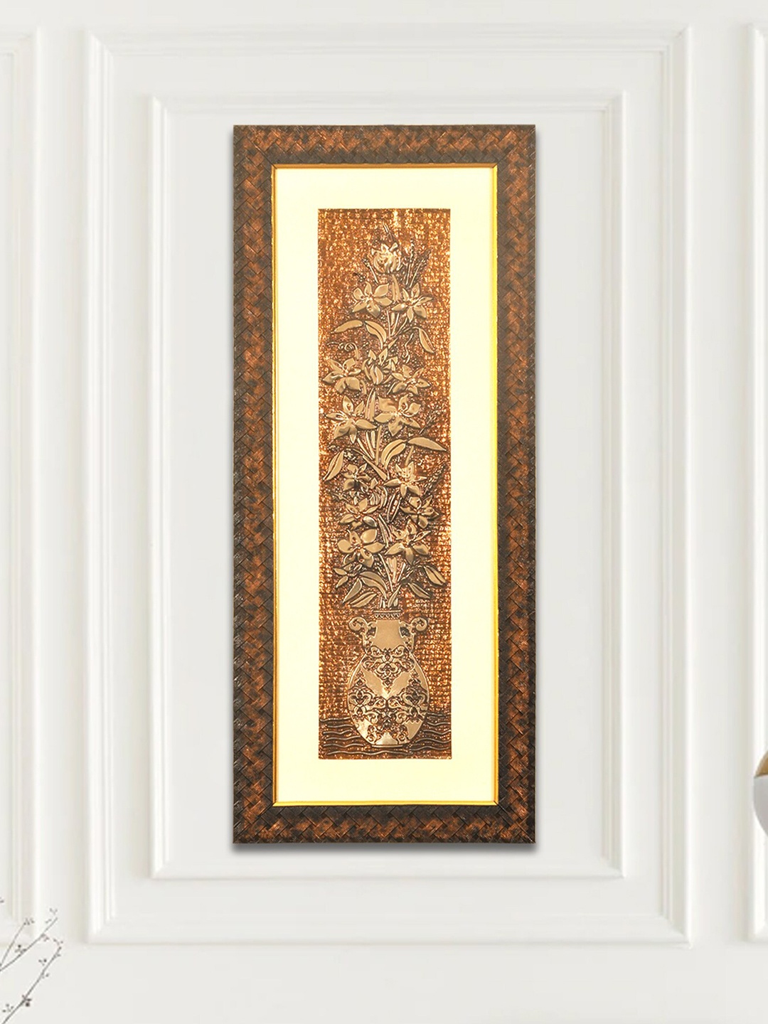 

SHREE KALA HOME DECOR Brown & Gold-Toned Egyptian Art Embossed Painting