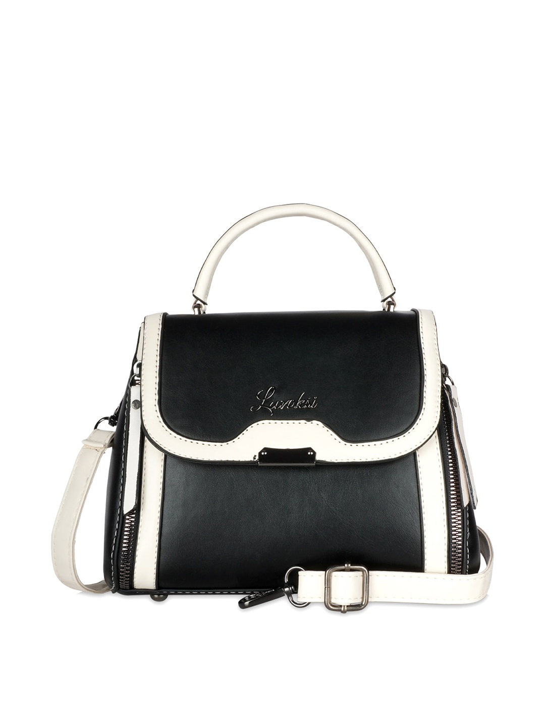 

Luvoksi Women Black Structured Satchel