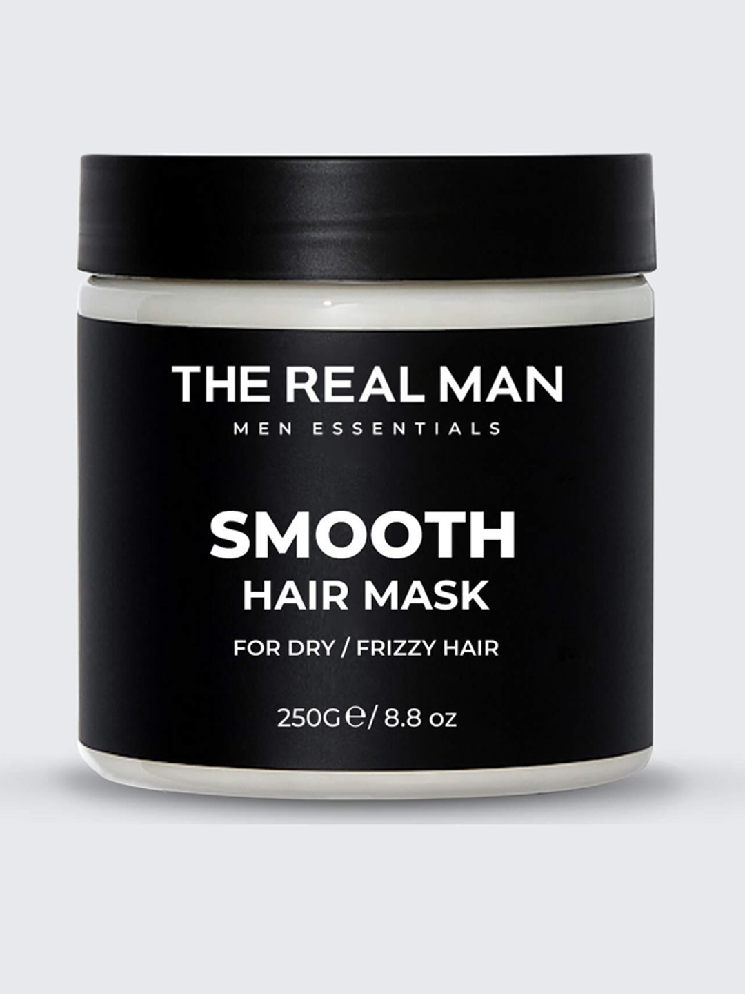 

THE REAL MAN Smooth Hair Mask for Dry Frizzy Hair 250g, White