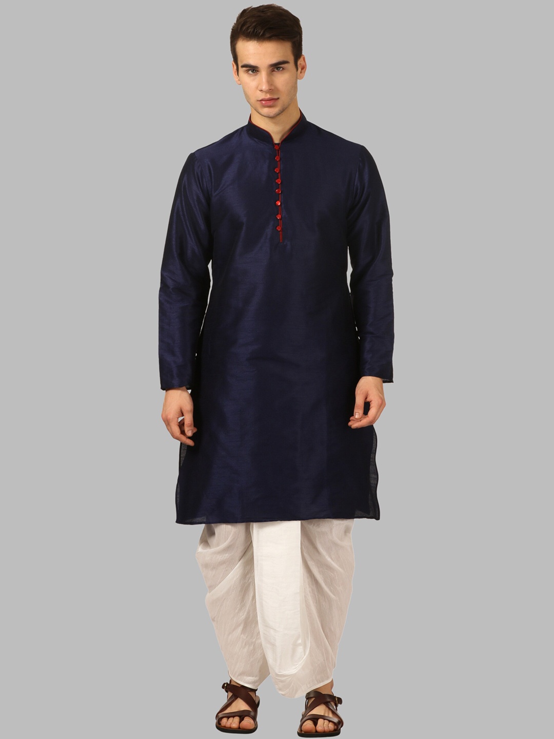 

ROYAL KURTA Men Blue Kurta with Dhoti Pants