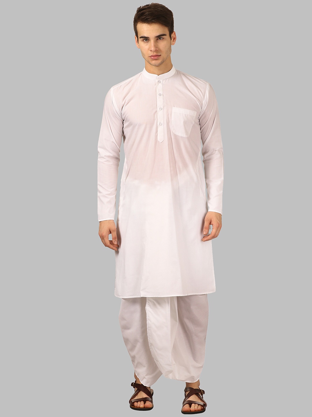 

ROYAL KURTA Men White Kurta with Dhoti Pants