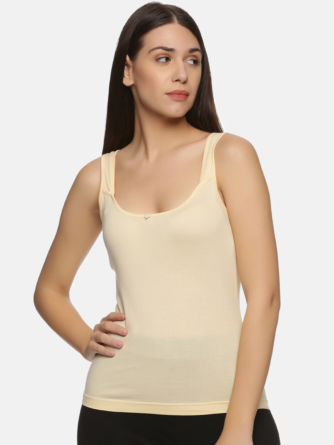 

NOT YET by us Women Cream Solid Camisoles
