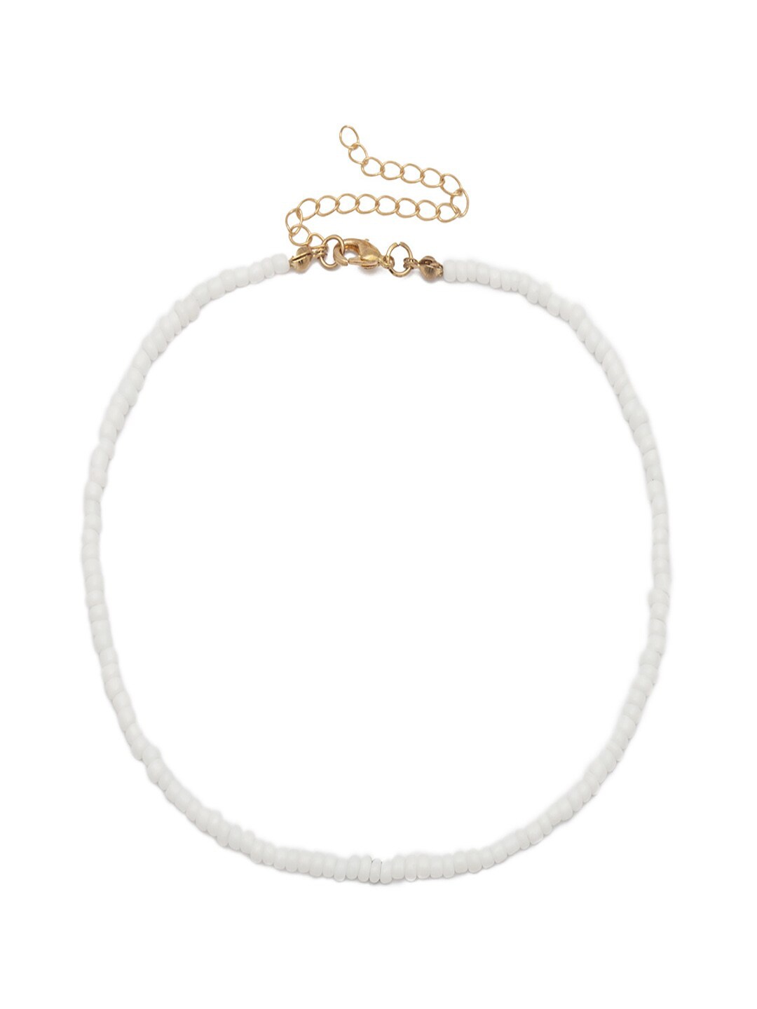 

AQUASTREET White & Gold-Plated Beaded Necklace