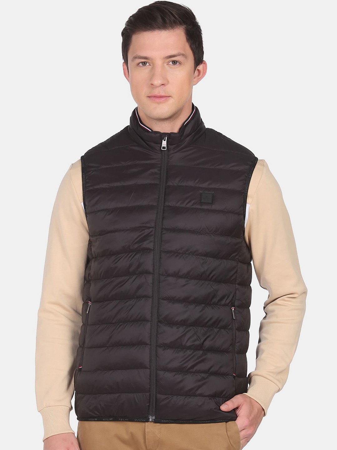 

Arrow Sport Men Black Solid Puffer Jacket