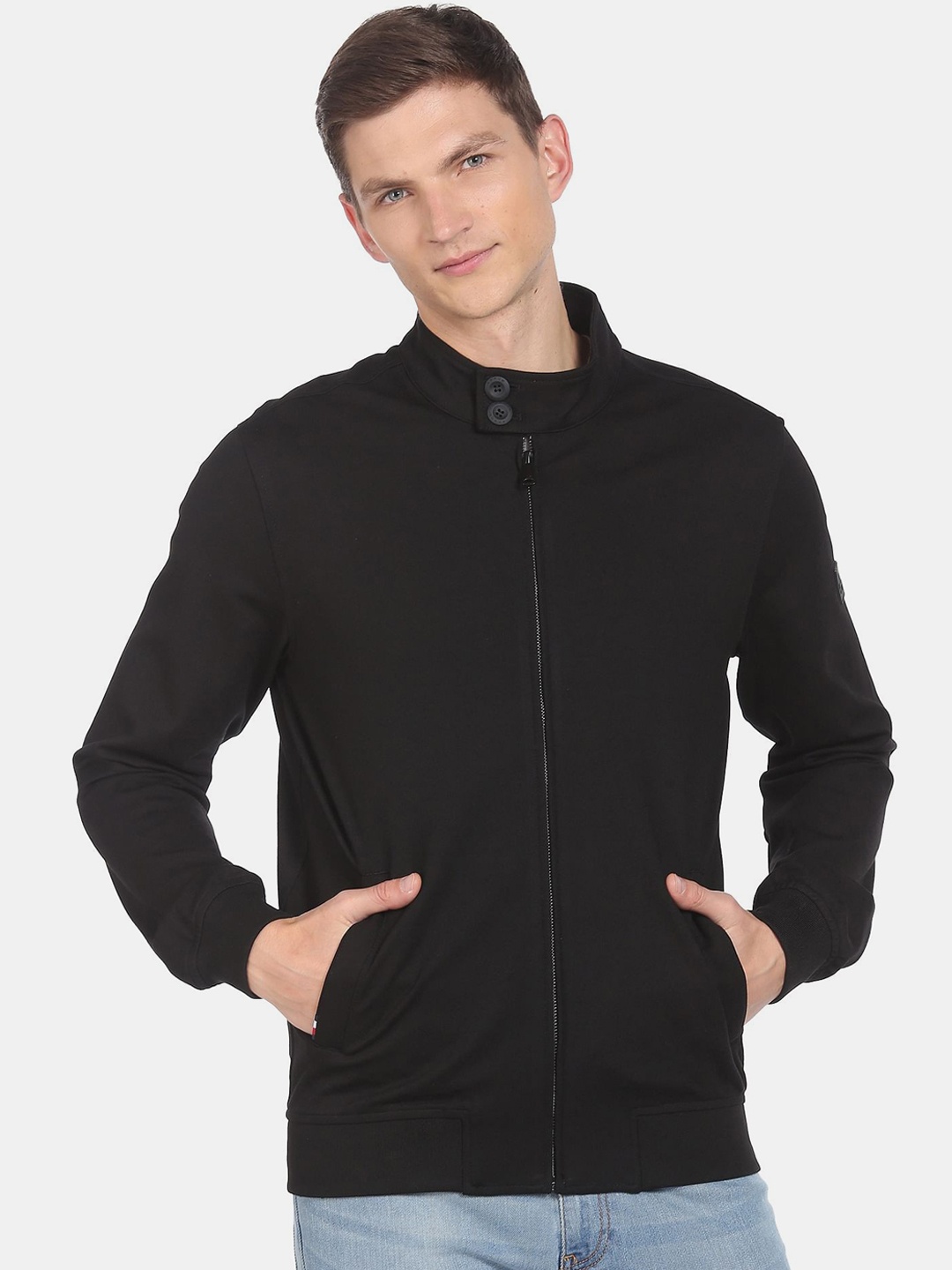 Arrow Sport Men Black Solid Tailored Jacket