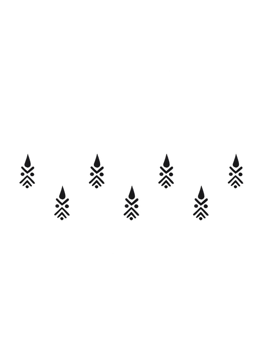 

Comet Busters 7 Pcs Reusable Designer Bindis - Black