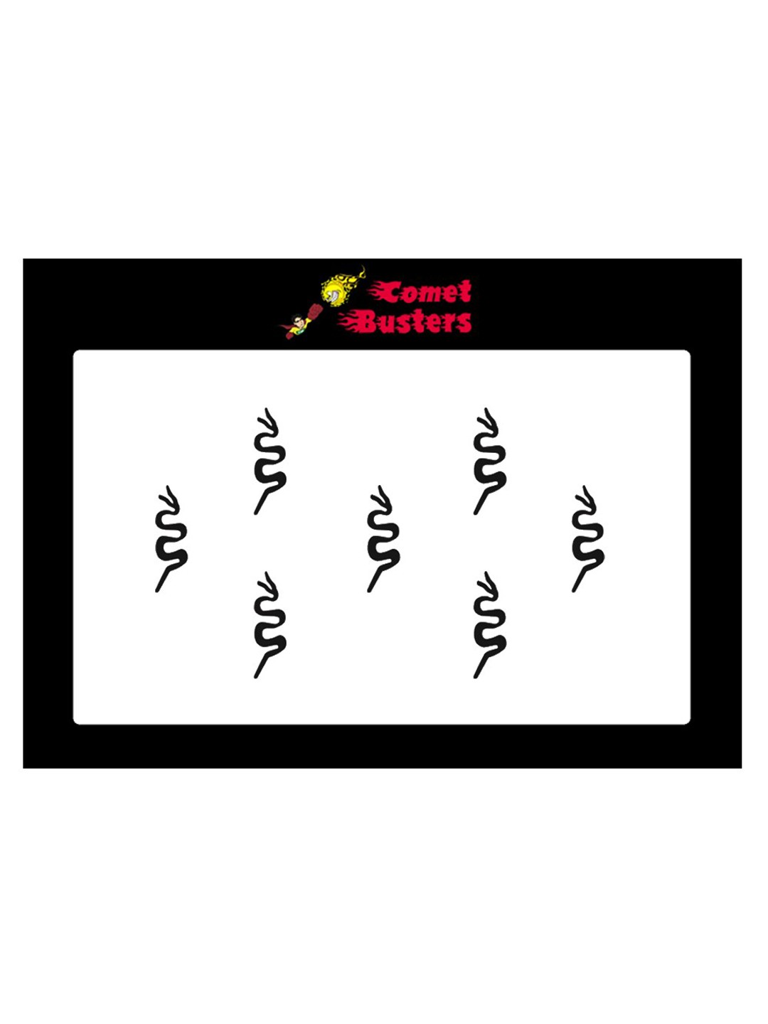 

Comet Busters 7 Pcs Reusable Designer Bindis - Black