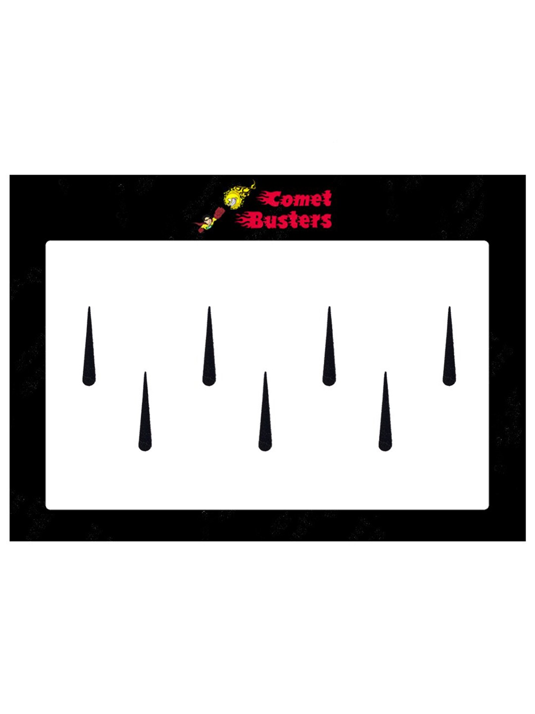 

Comet Busters 5 Pcs Reusable Designer Bindis - Black