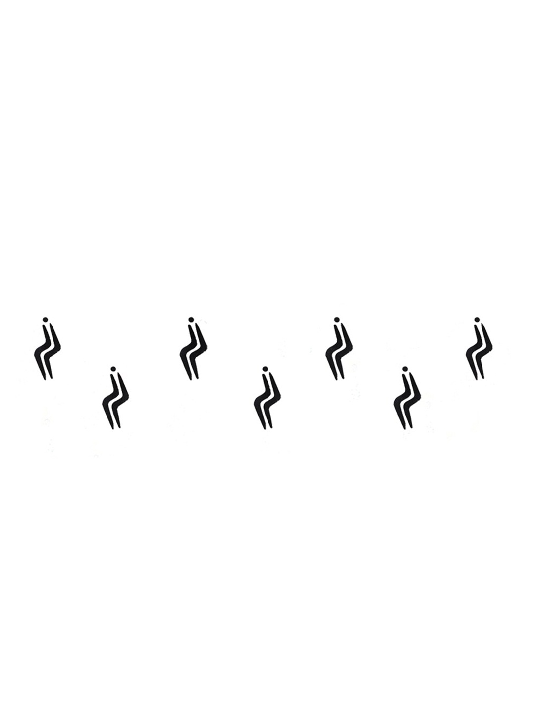 

Comet Busters 7 Pcs Reusable Designer Bindis - Black