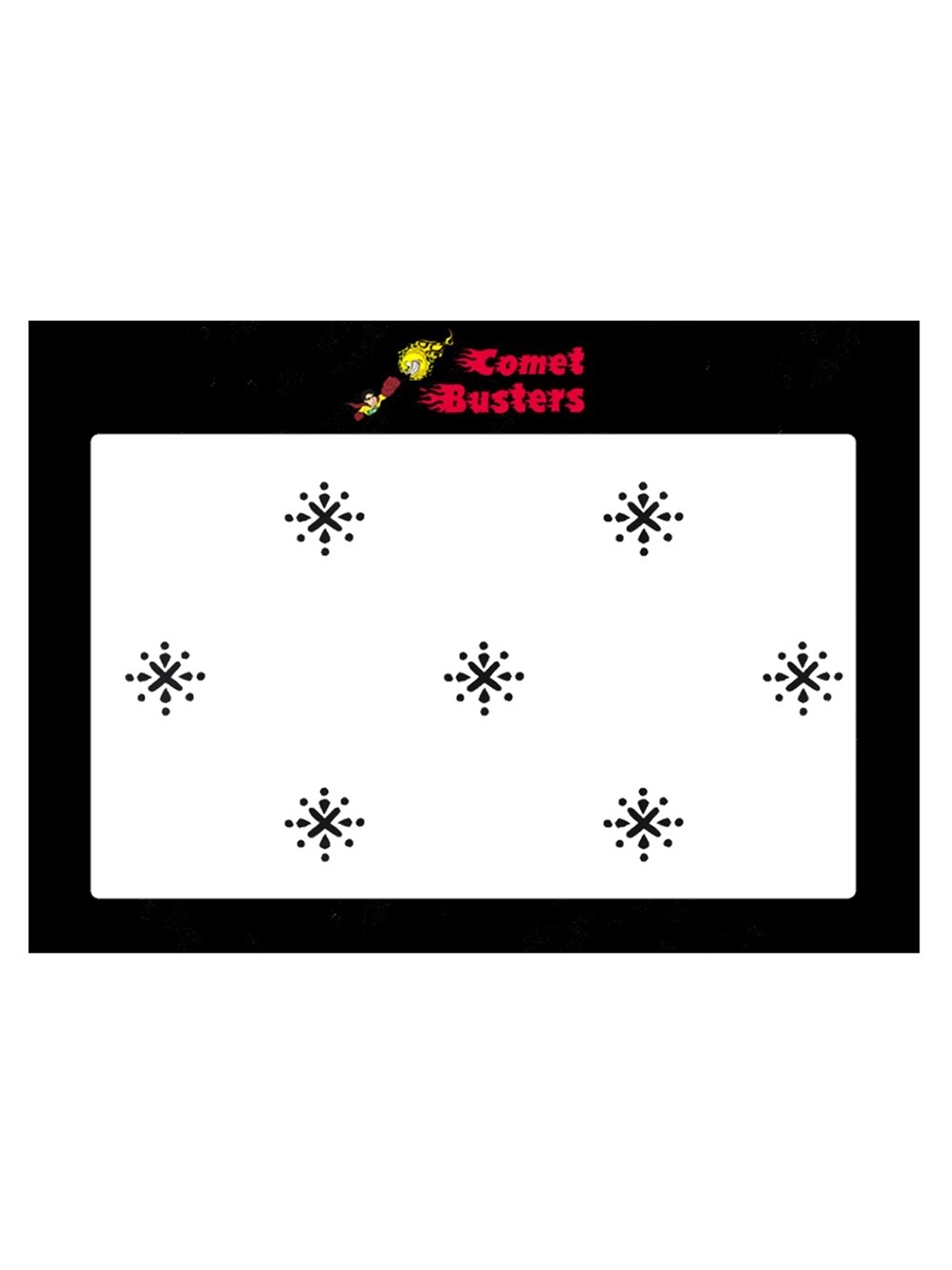 

Comet Busters 7 Pcs Reusable Designer Bindis - Black