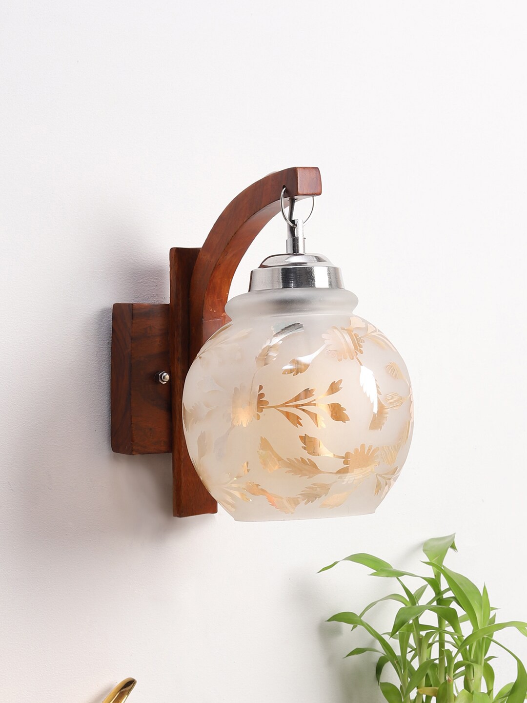 

Foziq Brown & Off-White Contemporary Wall Lamp