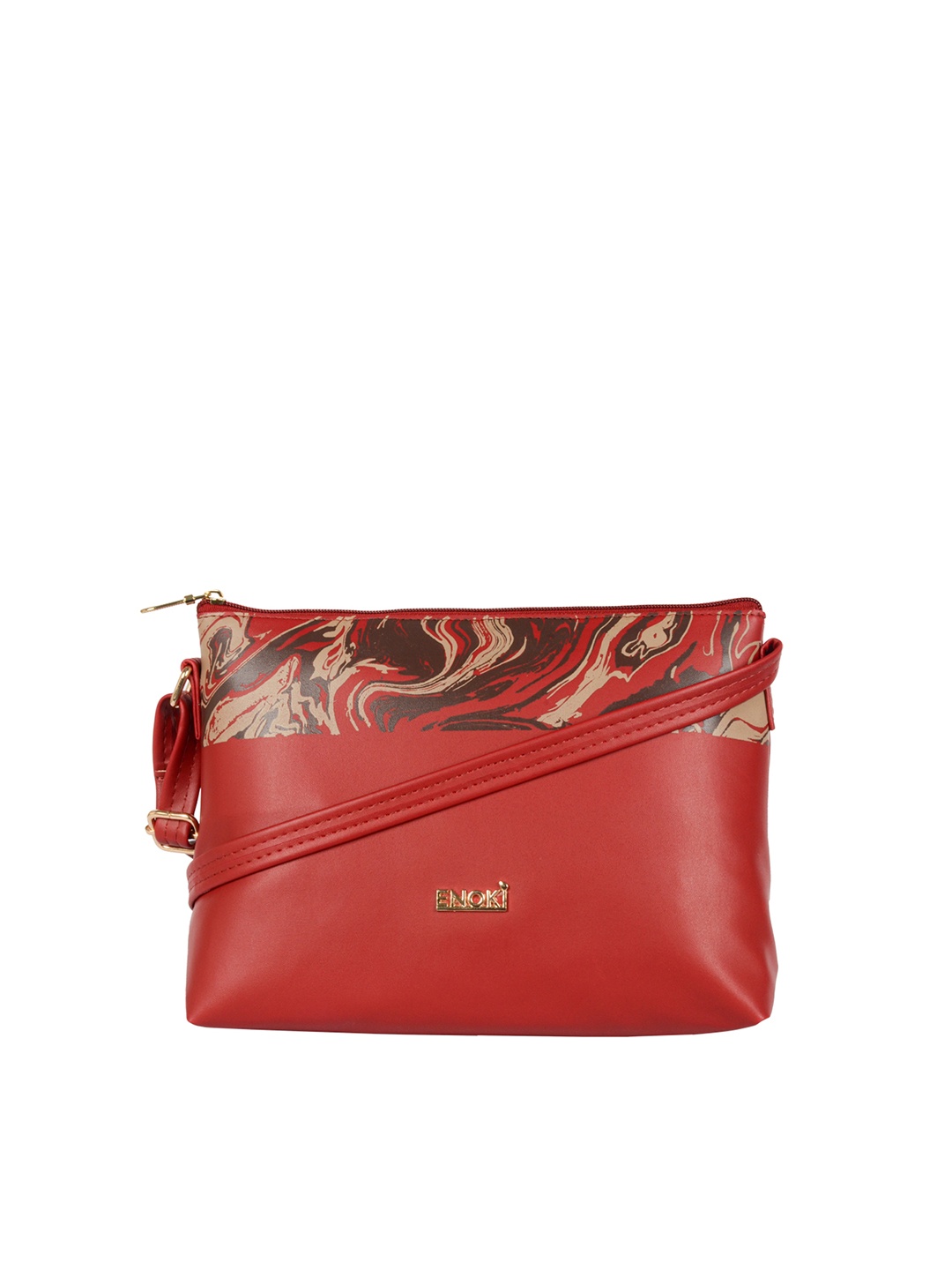 

ENOKI Women Red Structured Sling Bag