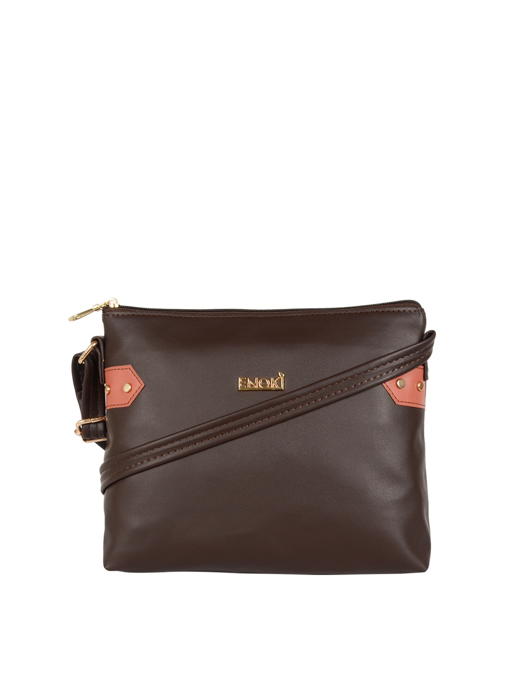 

ENOKI Women Brown Structured Sling Bag