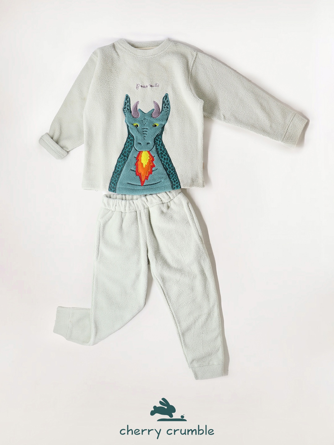 

Cherry Crumble Unisex Kids Green & Red Night suit